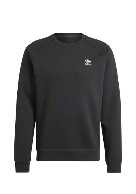 Felpa Adidas Originals Trefoil Essentials Fleece Girocollo Nero Uomo ADIDAS ORIGINALS | Felpe | IY4932-